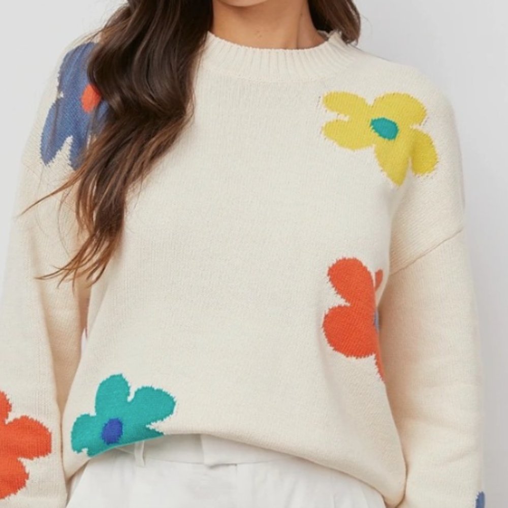 Rails Percy Sweater in Ivory Daisy